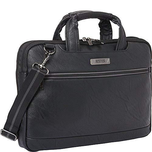 Kenneth Cole Go With The Grain 2.5in Double Gusset Top Zip Slim Computer Case Ho