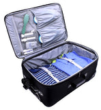 U.S Traveler New Yorker Lightweight Expandable Rolling Luggage 4-Piece Suitcases Sets - Red