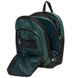 Everest Double Main Compartment Backpack, Dark Green, One Size