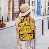 LORVIES Autumn Bature Floral Elements School Bag for Student Bookbag Women Travel Backpack Casual Daypack Travel Hiking Camping