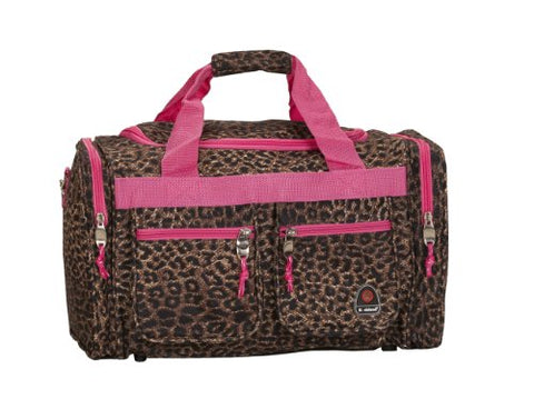Rockland Luggage 19-Inch Tote Bag, Pink Leopard, One Size
