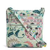 Vera Bradley Iconic Triple Zip Hipster, Signature Cotton, Mint Flowers