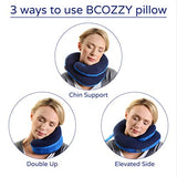 BCOZZY Chin Supporting Patented Travel Pillow - Prevents The Head from Falling Forward in Any Sitting Position, Providing Comfort and Support for The Neck and Head. Adult Size (Navy)