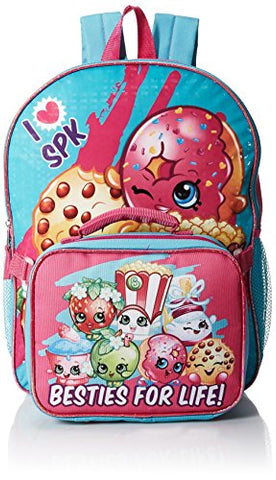 Shopkins Besties For Life 16" Backpack With Lunch Bag