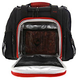 6 Pack Fitness Insulated Meal Prep Bag, Mini Innovator Black/Red w/Bonus ZogoSportz Cyclone Shaker