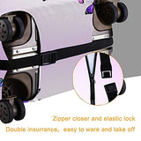 Travel Luggage Cover，Mariposa Rosa，Washable Elastic Durable , With Concealed Zipper Suitcase Protector Fits For 25-28 Inch -L.