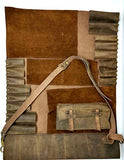 M'Cuero Leather Brown chefs roll bag knife roll leather bag shoulder Bags