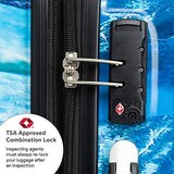 Maui and Sons 3 Piece Expandable Hardside Spinner Luggage Set with TSA Lock