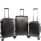 ORIGINAL PENGUIN Crest 2.0-3 Piece Set Expandable Suitcase with Spinner Wheels, Black