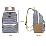 S Kaiko Canvas Backpack School Bakcpack For Women And Men School Bag Stripe Sweet Lace Daypack