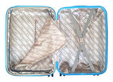 3 Pc Luggage Set Hardside Rolling 4Wheel Spinner Upright Carryon Travel Sky Blue