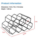 Buruis Metal Wine Rack,Countertop Wine Holder Stand Stack 7 Bottles, Space Saver, Free Standing