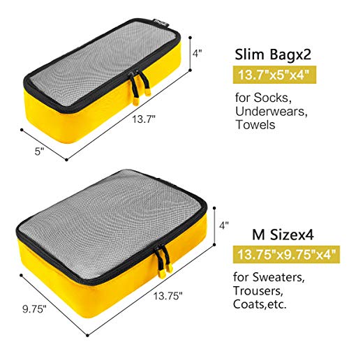 Shop BAGAIL 6 Set Net Packing Cubes Multi-Fun – Luggage Factory