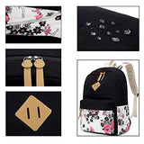 Abshoo Lightweight Canvas Floral Backpacks for Teen Girls School Backpack with Lunch Bag (DG20 Pink)
