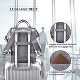 BRINCH Laptop Backpack 15.6 Inch Wide Open Computer Backpack Laptop Bag College Rucksack Water Resistant Business Travel Backpack Multipurpose Casual Daypack with USB Charging Port for Women Men,Gray