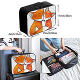 Travel Bags Cute Baby Fox Loving Portable Tote Custom Personalized Trolley Handle Luggage Bag