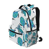 Backpack Travel Funny Turtle Watercolor School Bookbags Shoulder Laptop Daypack College Bag for