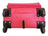 3Pc Luggage Set Suitcase Travel Bag Rolling Wheel Carryon Expandable Upright Neon Pink