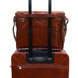 Floto Firenze Messenger Bag in Brown Full Grain Calfskin Leather - Large