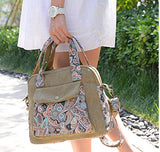 Bibitime Bohemian Crossbody Bag For Women Handbag Floral Tote Hobo Shoulder Bag Messenger Bag Cross