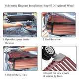 360 Swivel Plastic Wheel Replacement Luggage Travel Suitcase Wheels , Black Suitcase Wheel Repair Replace Luggage Wheels