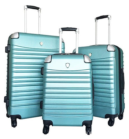 3Pc Luggage Set Hardside Rolling 4Wheel Spinner Carryon Travel Case Abs Green Mint