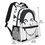 Casual Backpack,Irritating Troll Face Man With Cynical E,Business Daypack Schoolbag For Men Women Teen