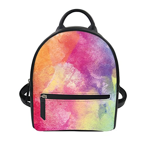 Small Pu Leather Backpack Purse Cute Pineapple Print Daypack for Girls