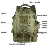 PANS Military Expandable Travel Backpack Tactical Waterproof Outdoor 3-Day Bag,Large,Molle System for School,Hiking,Camping,Trekking,Outdoor Sports,Work (Light-Green)