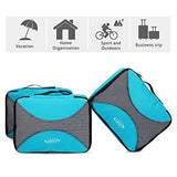 3pcs Set Packing Cubes, G4Free Luggage Packing Organizers Accessories Bags For Travel (3pcs:Blue)