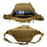 Military Fanny Pack Tactical Waist Bag Pack Waterproof Hip Belt Bag Pouch for Hiking (Jungle camo)