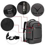 Hynes Eagle Travel Backpack 40L Flight Approved Carry On Backpack, Grey With 3Pcs Packing Cubes