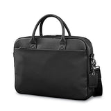 Samsonite Mens Leather Classic Slim Briefcase Black