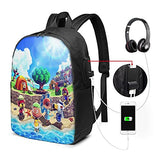 School Backpack For Boys Girls, Summer Animal Cross-Ing Backpack, Kids Bag For School, Travel, Outdoor