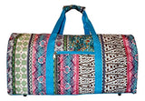 21 In Print Duffle, Overnight, Carry On Bag With Outside Pocket And Shoulder Strap (Blank - Boho