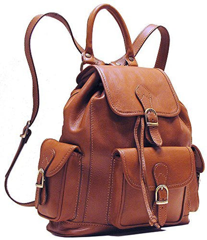 Floto Toscana Leather Backpack in Brown Italian Calfskin Leather