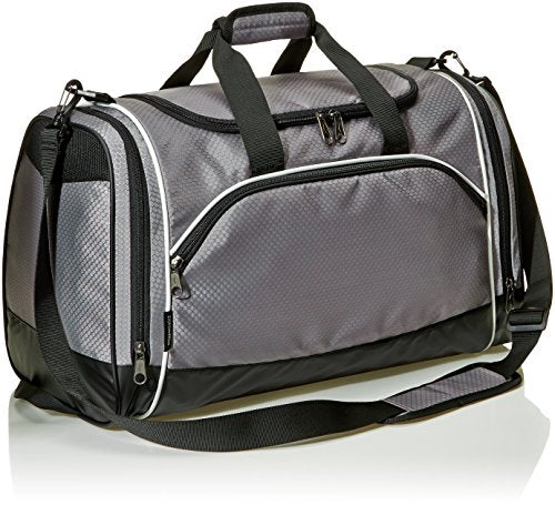 Amazonbasics Sports Duffel - Small, Grey