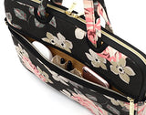 kayond Black Rose Canvas Fabric 15.6 inch Shoulder Bag
