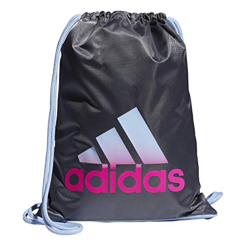 adidas Unisex Burst Sackpack, Onix/Glow Blue/Shock Pink, ONE SIZE