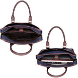 Banuce Mens Waterproof Nylon and Faux Leather 14 Inch Laptop Briefcase Messenger Bag Business