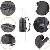 ZUQIANG Business Backpack Flight Approved Carry on Backpacks Multipurpose Trip Bag (Gary, 21')