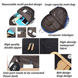 MITOWERMI Canvas Backpack Set Girls Bookbags Set 3 in 1 College Laptop Backpack Striped Prints with Lunch bag(Black)