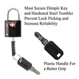 Black 4 Pack Tsa Approved Travel Luggage Locks