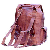 cuero 22" Genuine Large Leather Retro Rucksack Backpack College Bag,School Picnic Bag Travel