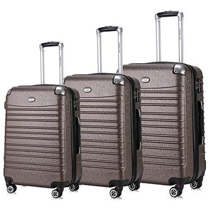 Travel Joy Expandable Luggage Set, Suitcases TSA Lightweight Spinner Luggage Sets, Carry On Luggage 3 Piece Set