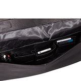 Mancini Leather Goods Colombian Leather Double Compartment Laptop Briefcase