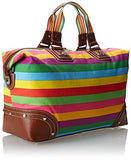 Sydney Love Canvas Stripe Overnight Bag Travel Tote,Multi,One Size