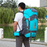 OASIS LAND 60L Camping Hiking Backpack Mountaineering Bag Large Capacity Trekking Rucksack Outdoor Backpack Hiking Camping Bags Aluminum,Green