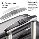 Coolife Luggage Expandable 3 Piece Sets Pc+Abs Spinner Suitcase 20 Inch 24 Inch 28 Inch (Navy)