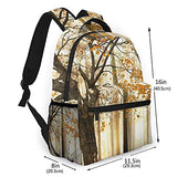Casual Backpack，Autumn Picture Of A Lonely Tre,Adult College Shoulder Travel Bag